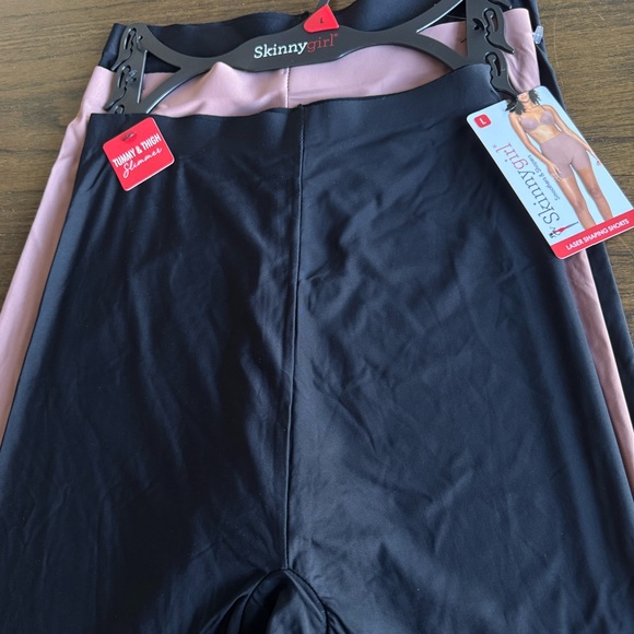 3-pc Skinnygirl Smoothers Shapers Women’s Black Pink Seamless Shorts size L NWT - Picture 4 of 12
